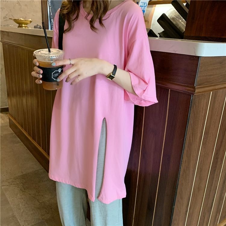 Áo Thun Tay Ngắn Dáng Rộng Che Bụng Thời Trang Mùa Hè Cho Nữ