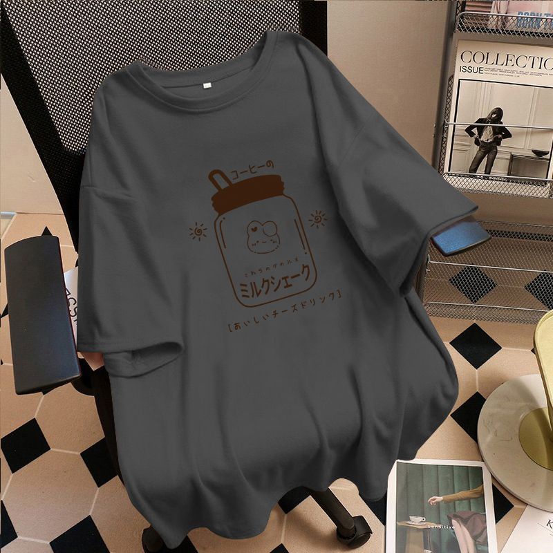 Áo Thun Tay Ngắn Dáng Rộng In Họa Tiết Thời Trang Mùa Hè Cho Nữ