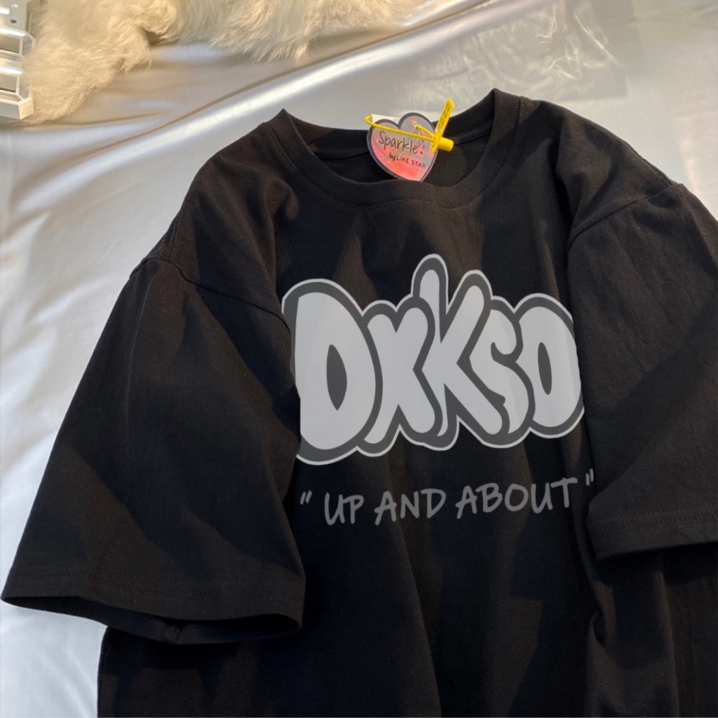 Áo Thun Nữ Ngắn Tay In Chữ Phong Cách Mỹ Cá Tính