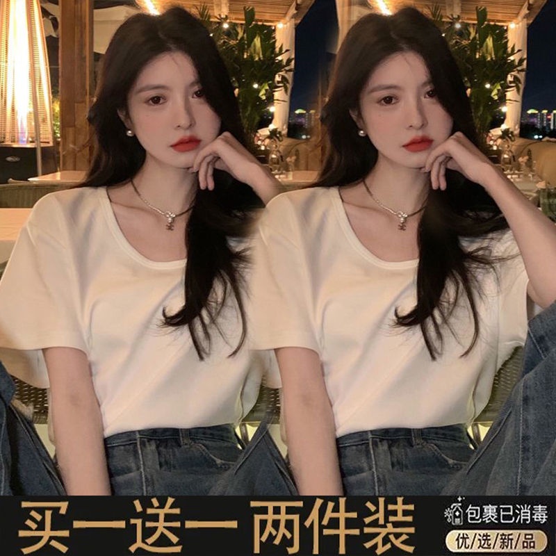 Áo Thun Tay Ngắn Màu Đen Dáng Rộng Thời Trang Mùa Hè Cho Nữ