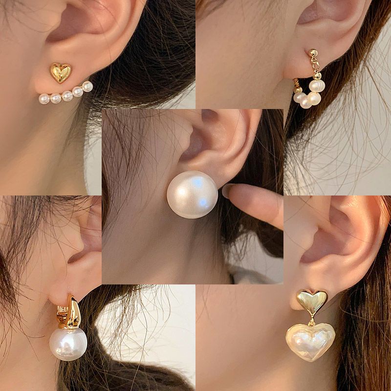 Khuyên Tai CISYIA Đính Hạt Ngọc Trai Thời Trang Thu Đông Cao Cấp Hàng Mới 2023