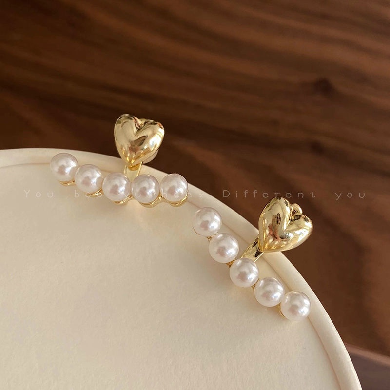 Bông Tai Mạ Bạc Hình Hoa Đính Ngọc Trai Sang Trọng Thời Trang Hàn Quốc