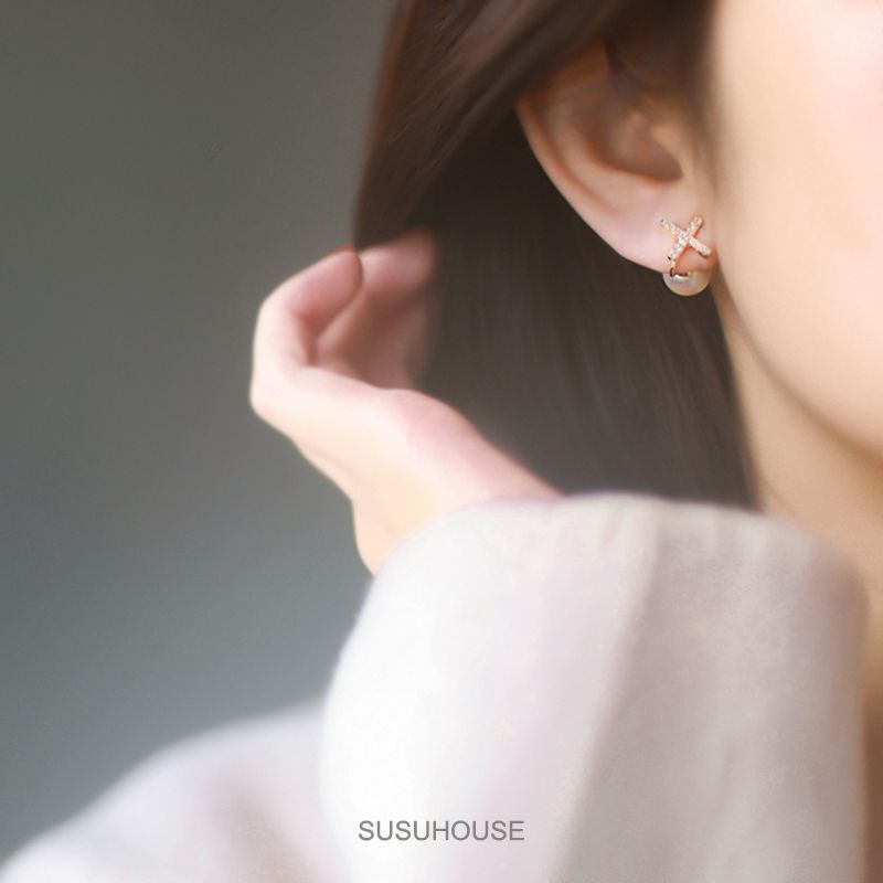 Khuyên Kẹp Tai Đính Hạt Ngọc Trai Không Xỏ Lỗ Thiết Kế Thời Trang Cao Cấp Mới T