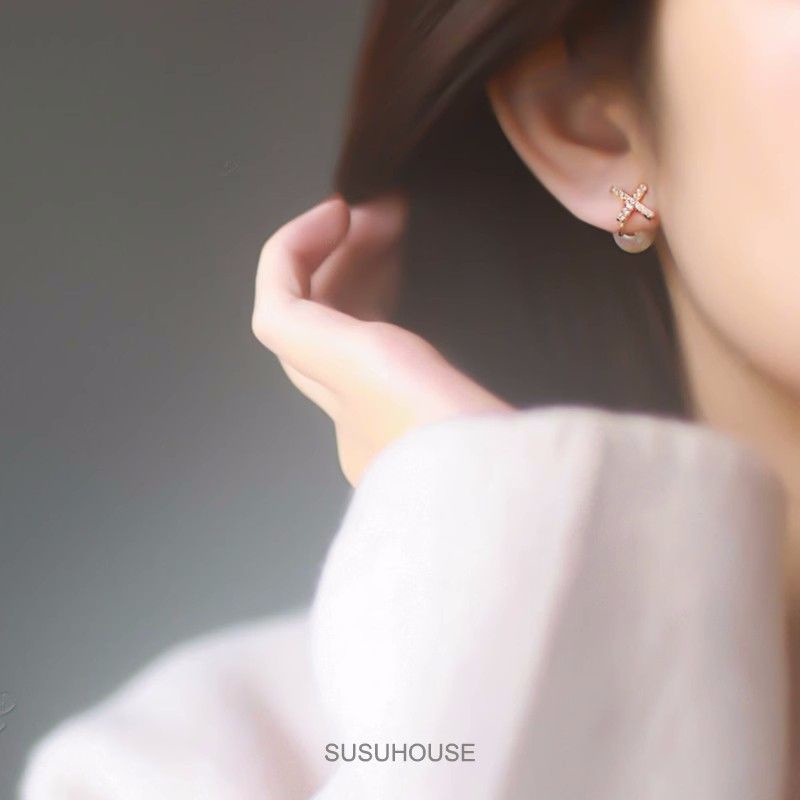 Khuyên Kẹp Tai Đính Hạt Ngọc Trai Không Xỏ Lỗ Thiết Kế Thời Trang Cao Cấp Mới T