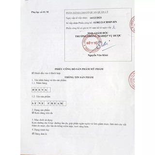 ( combo 2 hộp kem mụn ) Kem mụn De'EVA ban đêm 20 gam