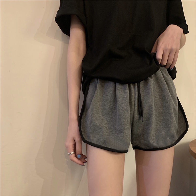 Jiashucheng Quần Tất Mỏng Màu Xám Dáng Rộng Thời Trang Mùa Hè Phong Cách Hàn Quốc Cho Nữ