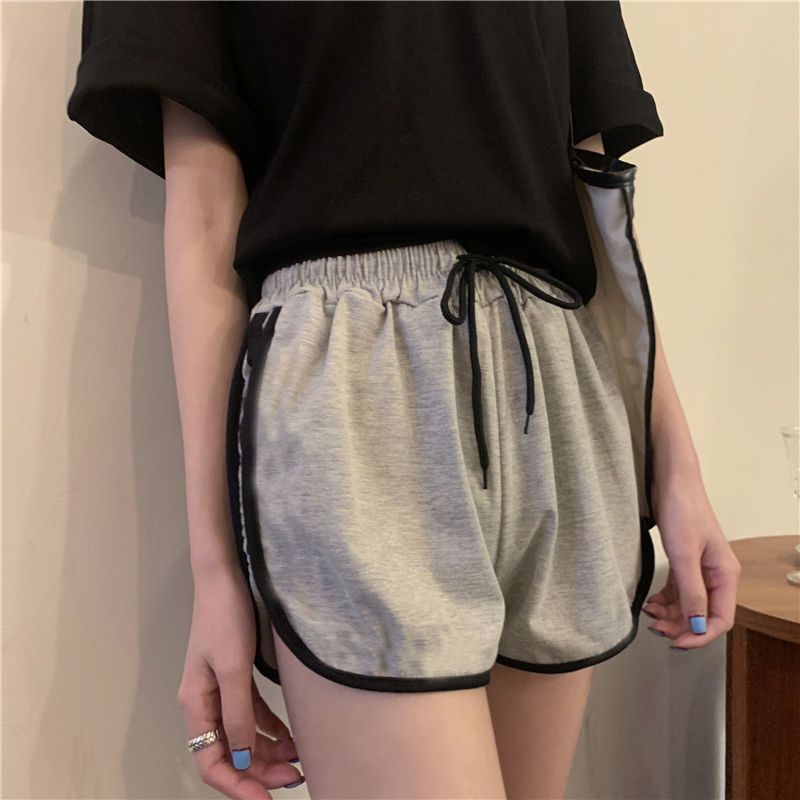 Jiashucheng Quần Tất Mỏng Màu Xám Dáng Rộng Thời Trang Mùa Hè Phong Cách Hàn Quốc Cho Nữ