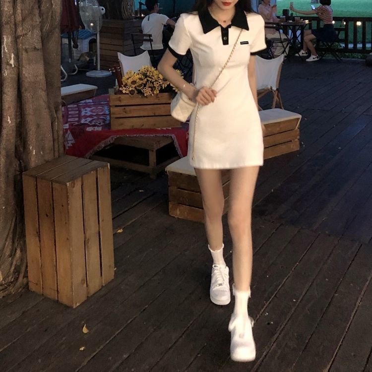 Đầm Nữ Tay Ngắn Kiểu Dáng Thời Trang Phong Cách Hàn Quốc