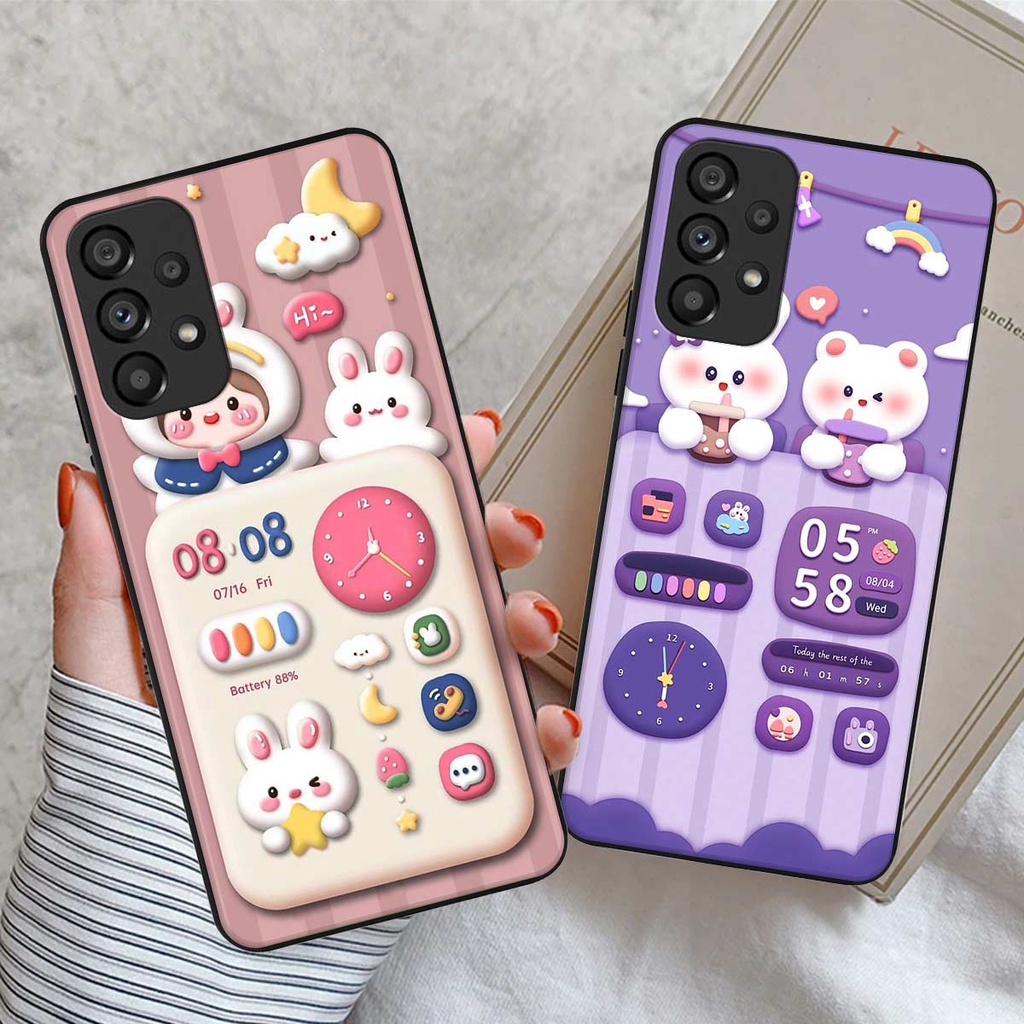 Ốp lưng Samsung A13 / A23 / A33 / A53 / A73 5G hình gấu, thỏ, đồng hồ cute dễ thương