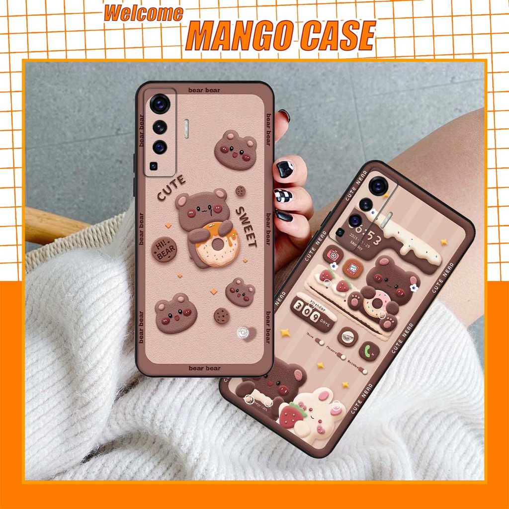 Ốp lưng Vivo X50 4G 5G / X50 Pro hình gấu, thỏ, đồng hồ cute dễ thương