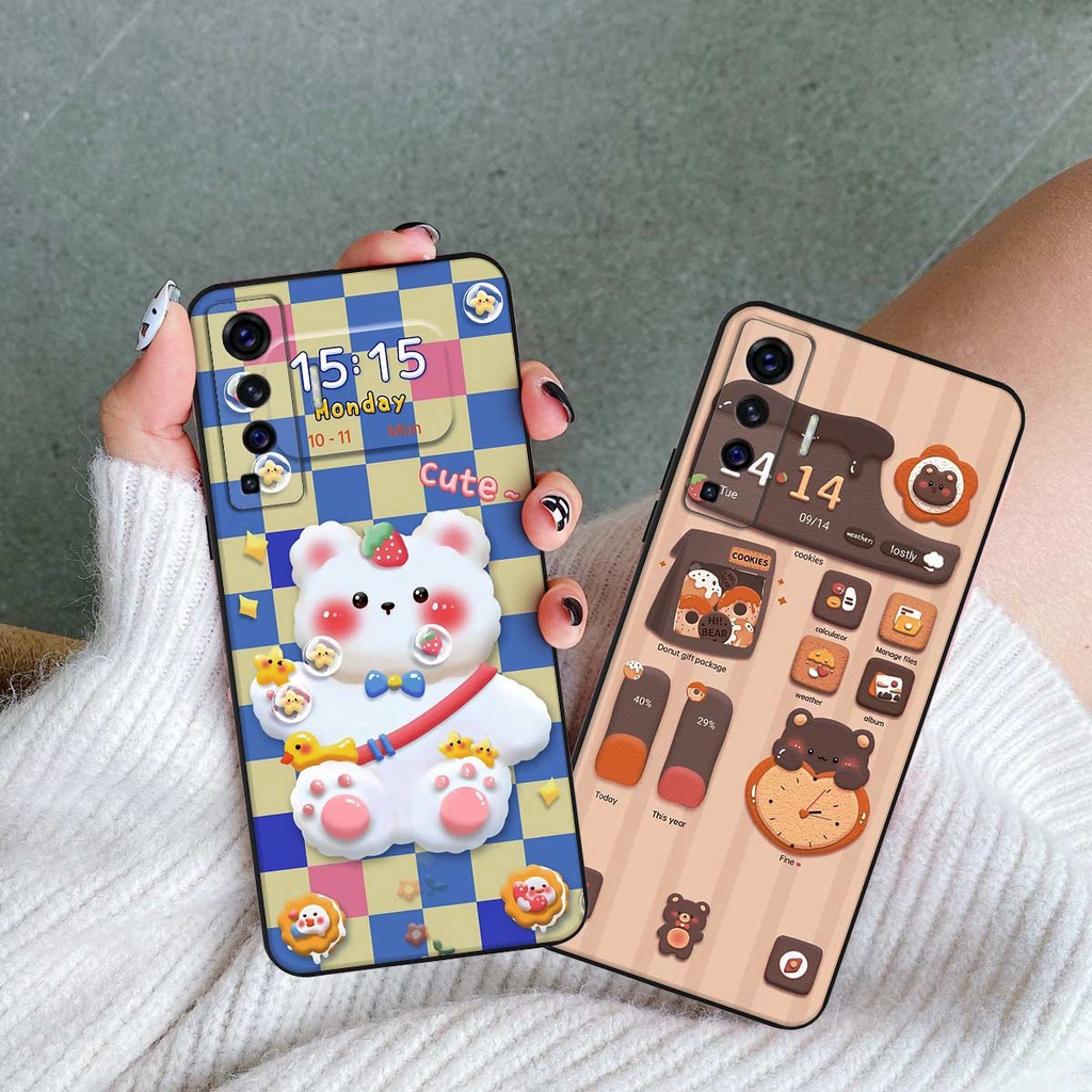 Ốp lưng Vivo X50 4G 5G / X50 Pro hình gấu, thỏ, đồng hồ cute dễ thương