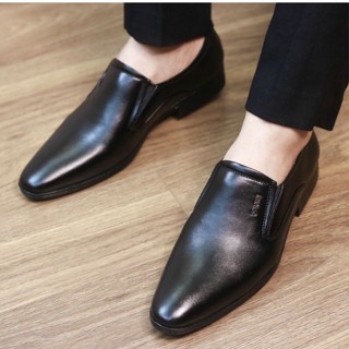 Giày Lười Nam Công Sở Cao Cấp, Giày Da Nam Loafer Nam Phong Cách Hàn Quốc Mũi Nhọn Đế Khâu Chắc Chắn Mã L143