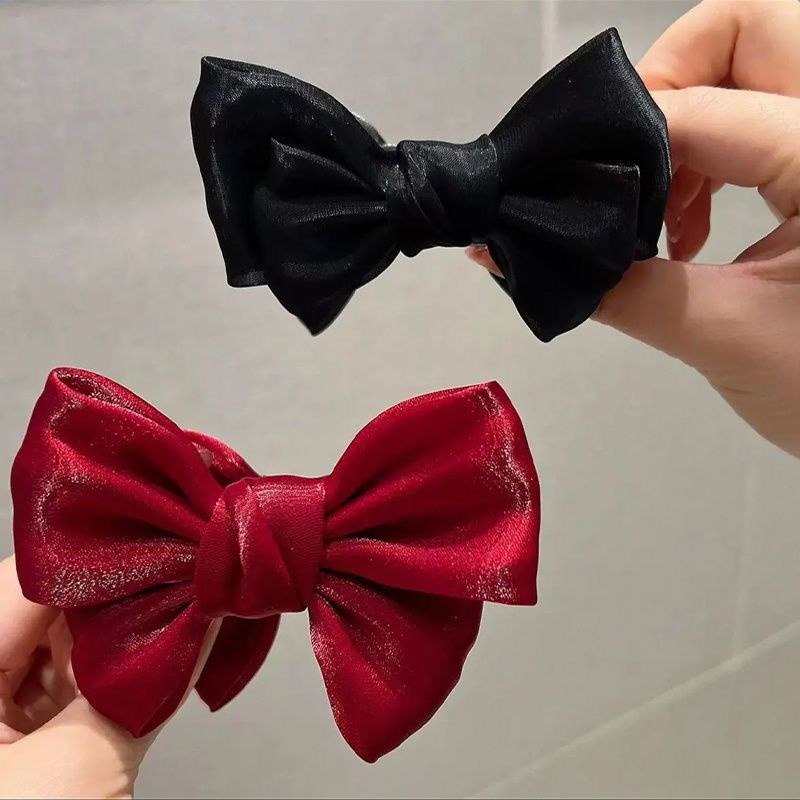 Kẹp Tóc Đuôi Ngựa Đính Nơ Sau Lưng Cao Cấp Cho Nữ