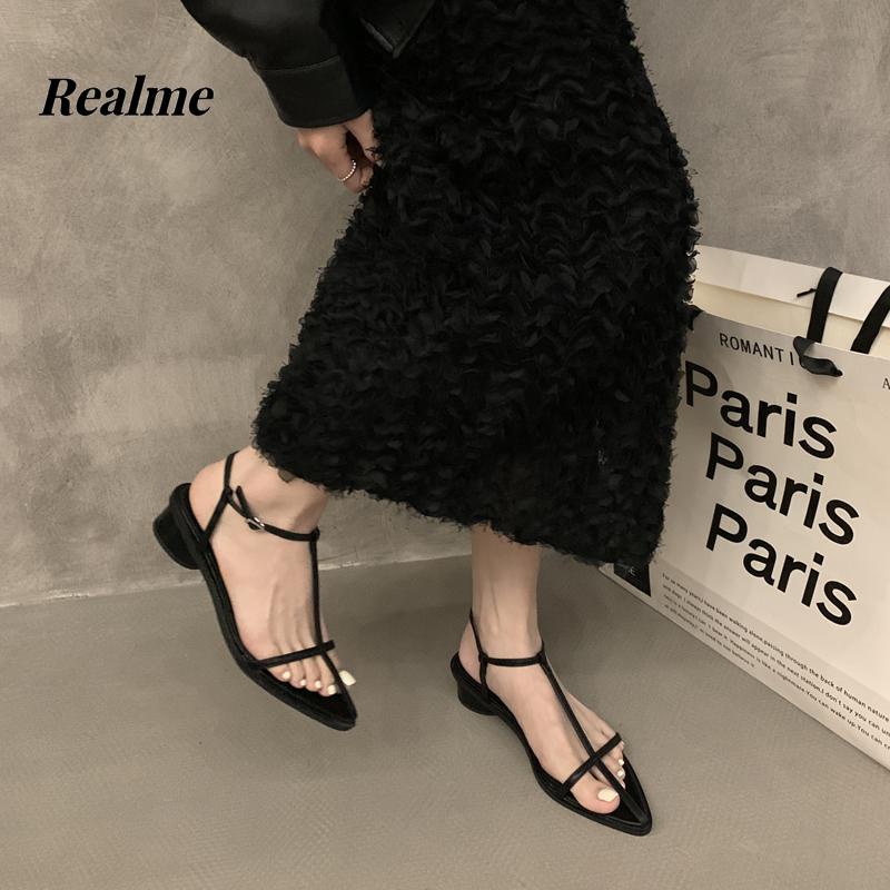 Giày Sandal Dây Bạc Đế Bằng Phong Cách Roman Thời Trang Mùa Hè 2023 Mới