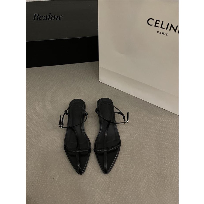 Giày Sandal Dây Bạc Đế Bằng Phong Cách Roman Thời Trang Mùa Hè 2023 Mới