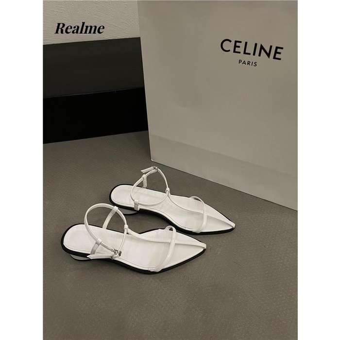 Giày Sandal Dây Bạc Đế Bằng Phong Cách Roman Thời Trang Mùa Hè 2023 Mới