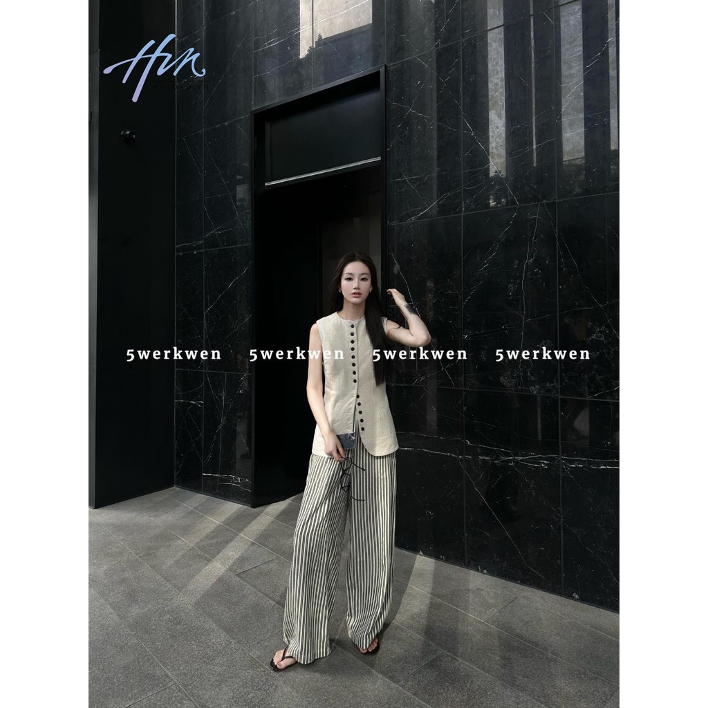 Áo Sát Nách Vải Lanh Mỏng Ôm Eo Kiểu Pháp Thời Trang Mùa Hè Cho Nữ