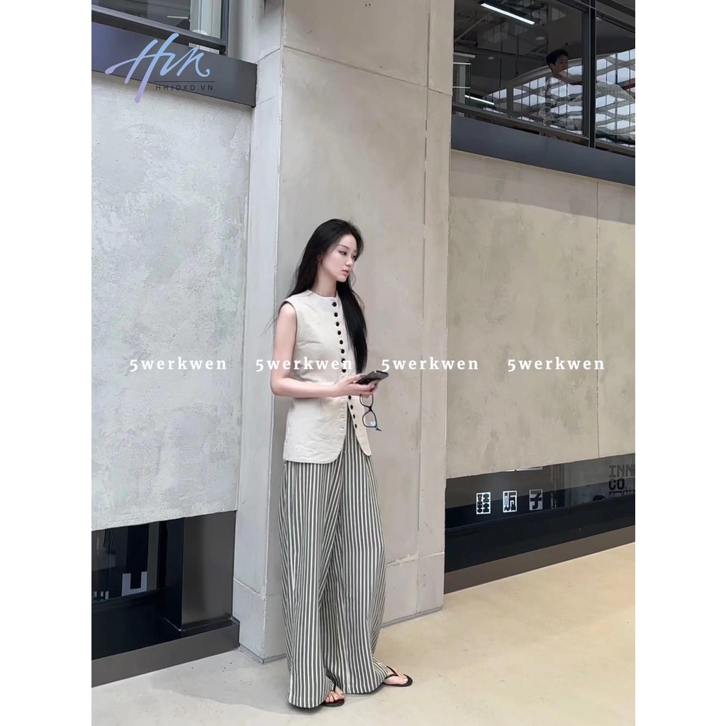 Áo Sát Nách Vải Lanh Mỏng Ôm Eo Kiểu Pháp Thời Trang Mùa Hè Cho Nữ