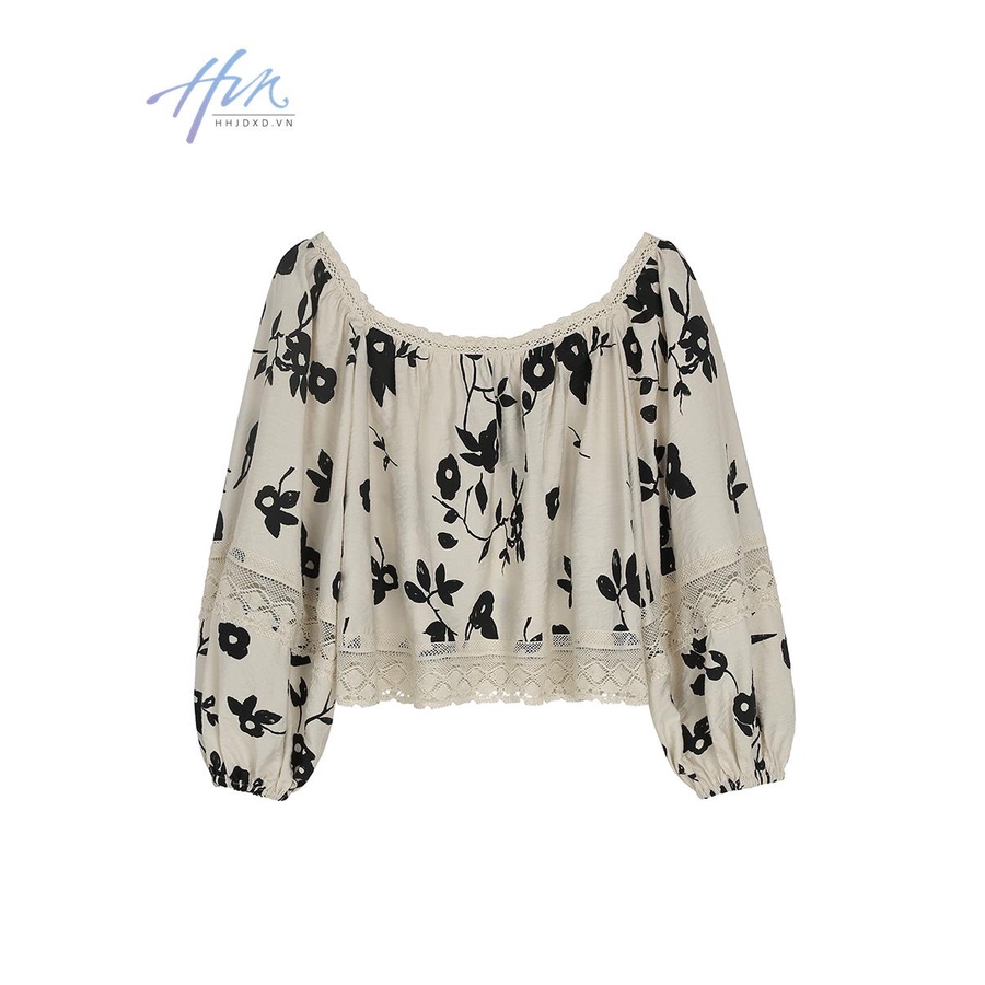 Áo Sơ Mi Nữ Tay Dài Dáng Rộng Phối Ren In Họa Tiết Phong Cách Pháp Cổ Điển Thời Trang Mùa Hè
