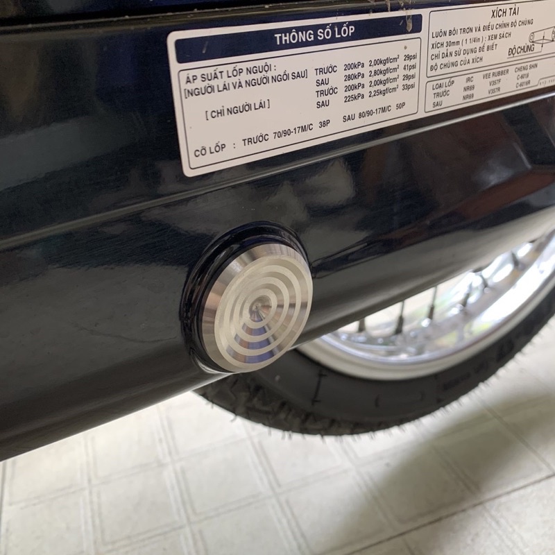 Nút che sên , nút chụp hộp sên, nắp cate inox 304 cho các dòng xe Honda