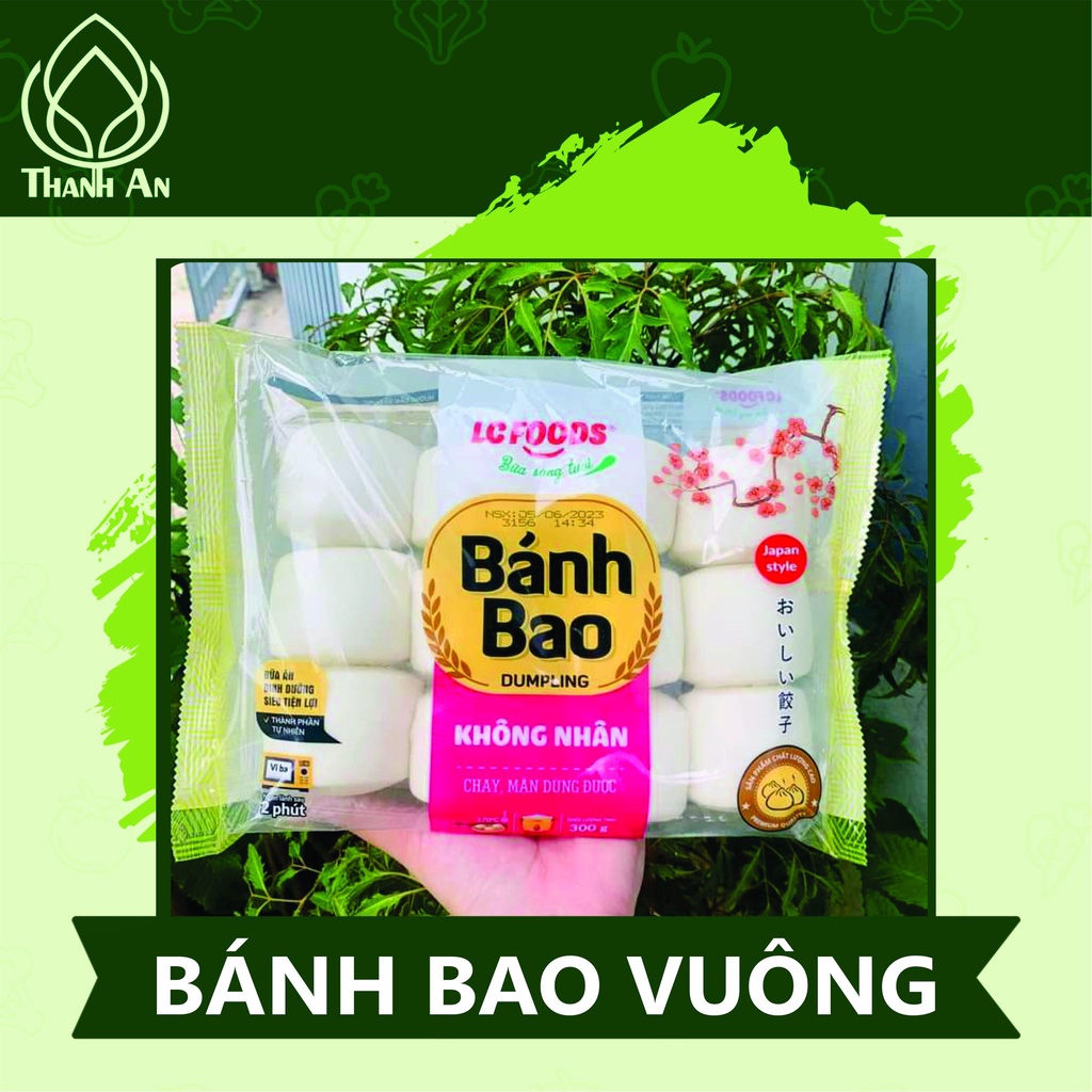 BÁNH BAO KHÔNG NHÂN 300g chay mặn đều dùng được, hấp, nướng lò, nồi chiênkhông dầu hàng date luôn mới