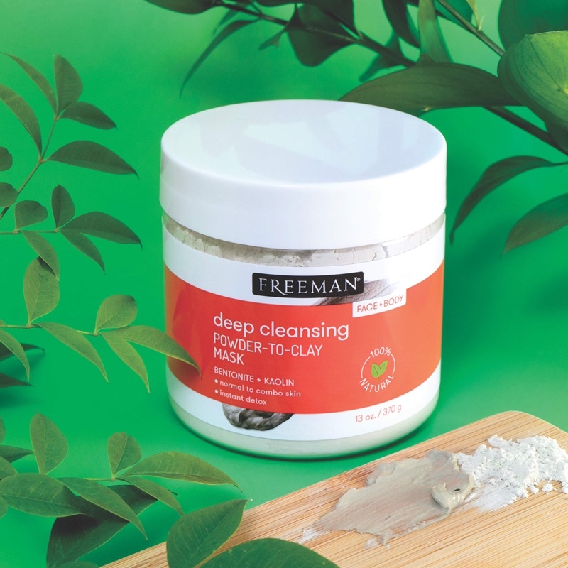 [Hàng Mỹ]Bột mặt nạ đất sét thải độc và làm đẹp da 100% từ thiên nhiên- Freeman DEEP CLEANSING POWDE