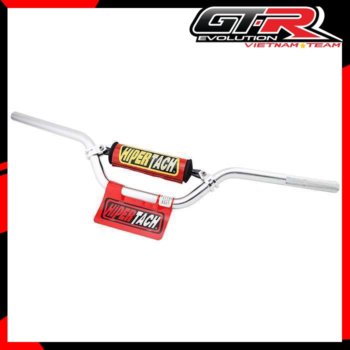 Ghi đông nhôm phi 22mm mẫu thấp  + thanh giằng có đệm HIPERTECH