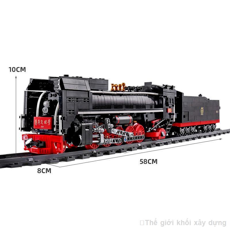 Điều khiển từ xa đầu máy hơi nước phía trước tương thích với khối lắp ghép Lego tàu hỏa hơi nước đồ chơi bé trai