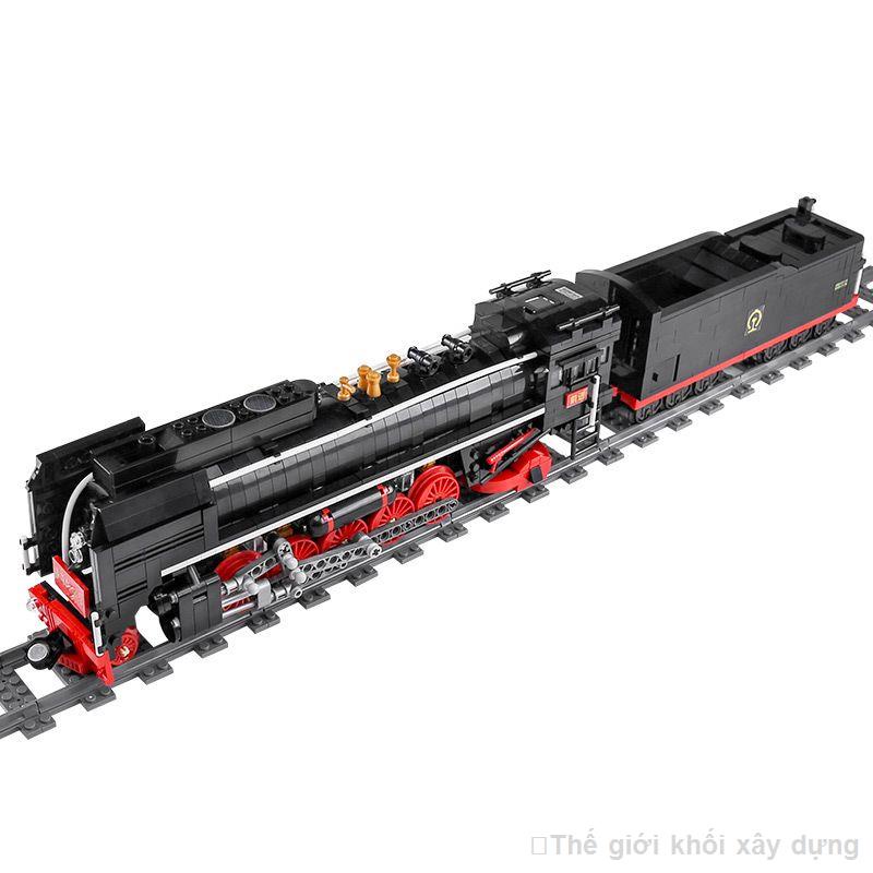 Điều khiển từ xa đầu máy hơi nước phía trước tương thích với khối lắp ghép Lego tàu hỏa hơi nước đồ chơi bé trai