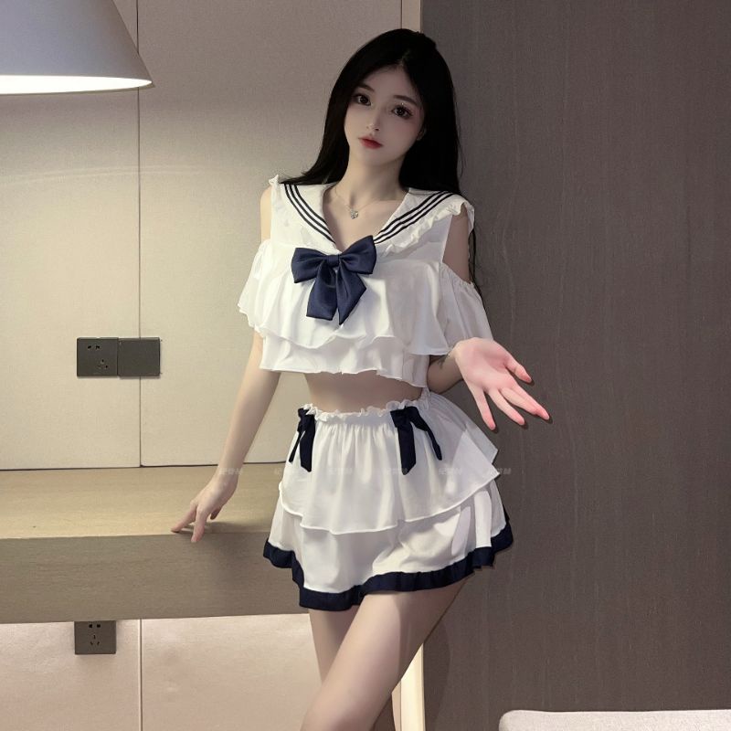 Đồ bơi lolita 2 mảnh phong cách thủy thủ