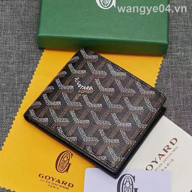 Goyard Ví Da Ngắn Nhiều Ngăn Đựng Tài Liệu Tích Hợp Răng Cún Thời Trang Công Sở Cho Nam