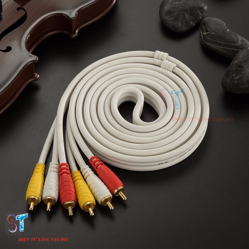 Cáp Chuyển Vga Ra Av 3 Đầu Hoa Sen