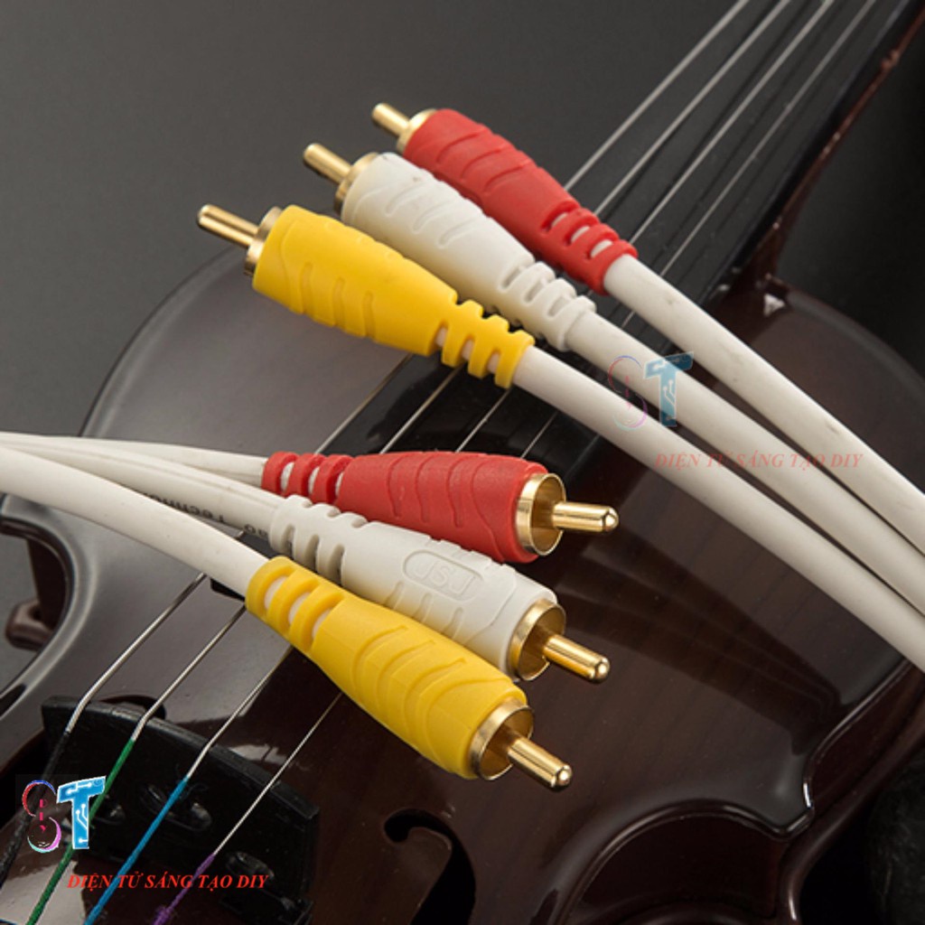 Cáp Chuyển Vga Ra Av 3 Đầu Hoa Sen