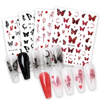 Sticker bướm hit hot 3D dán móng trang trí móng xinh-miếng dán móng
