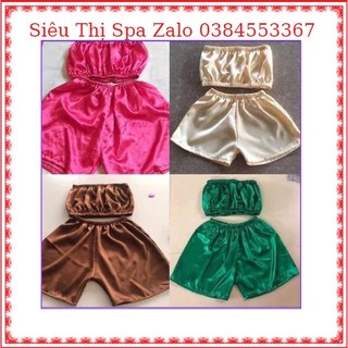 Bộ đùi lụa spa mặc tắm trắng , giảm béo