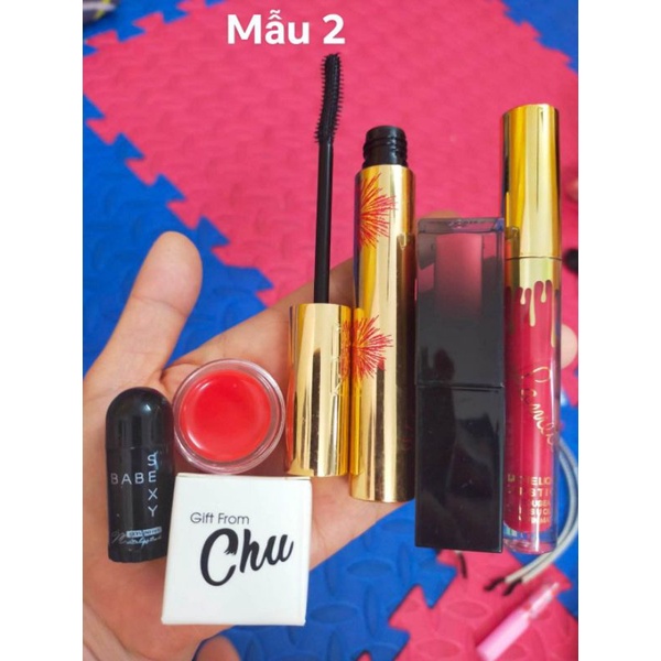 5 son môi kèm dưỡng, chuốt mi