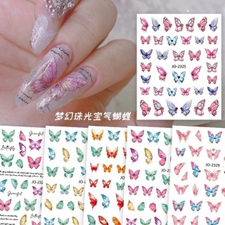 Sticker bướm hot trang trí móng 3D- miếng dán móng