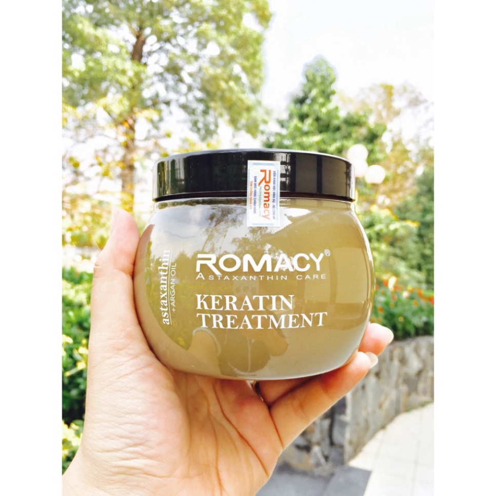 Kem ủ tóc Romacy Keartin Astaxanthin Argan Oil Treatment 500ml dưỡng tóc hư tổn và chống lão hóa tóc hương nước hoa