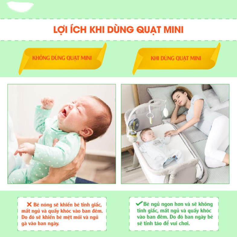 Quạt tích điện mini, quạt cho em bé, quạt trong văn phòng và du lịch -NTQNI
