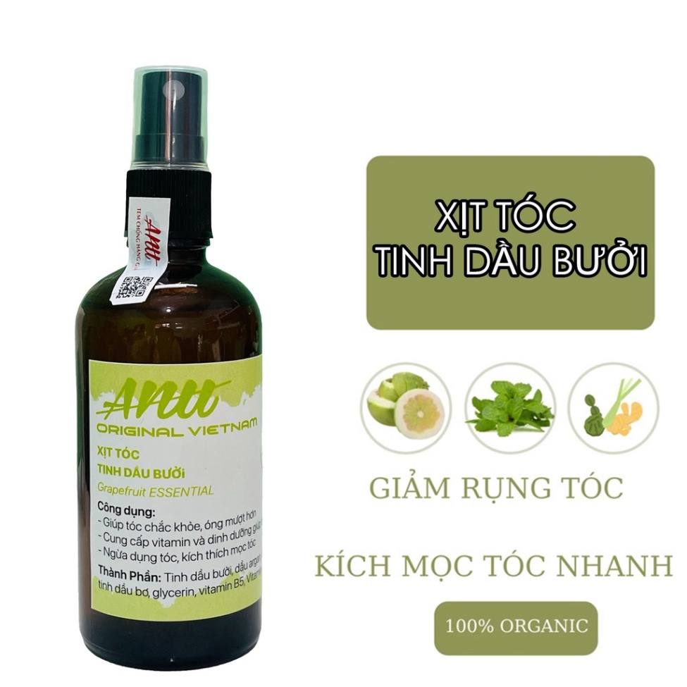 Xịt dưỡng tóc tinh dầu bưởi ANU chống rụng kích thích mọc tóc và ngăn ngừa gẫy rụng hiệu quả 100ml