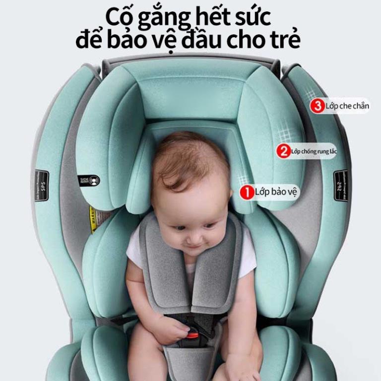 Ghế ngồi ô tô cho bé 360 độ, Ghế xe hơi cho trẻ em sơ sinh 6 tháng, baby seat car , Bảo hành 3 năm -NTH00
