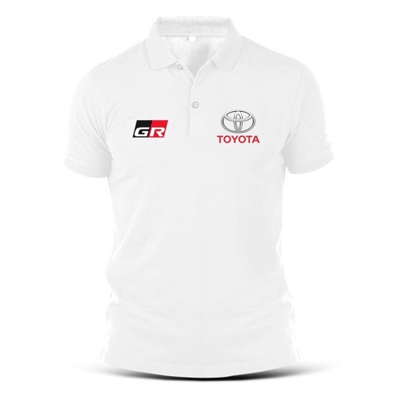Áo polo in logo hãng xe toyota dòng xe GR, Camry, Corolla cross, Vios, Fotuner chất thun cá sâu 4 chiều