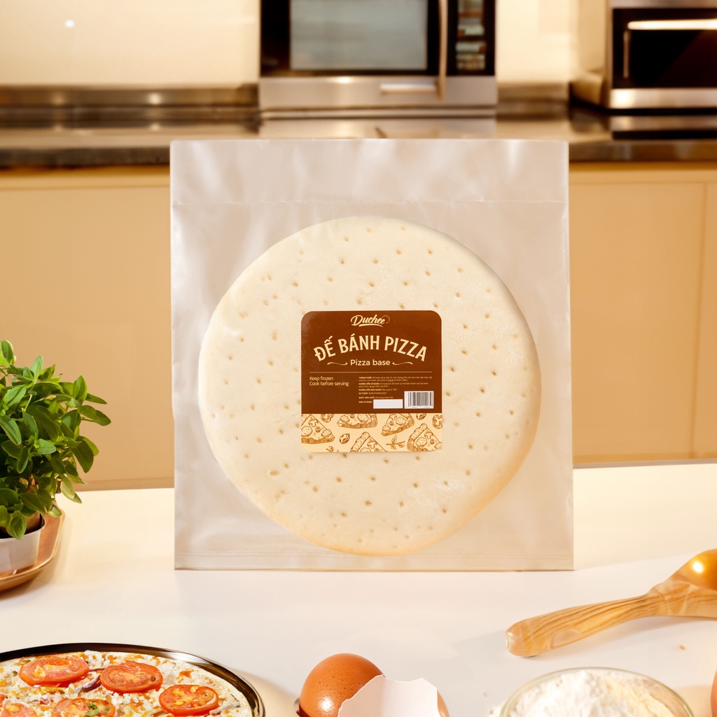 Đế Bánh Pizza Duchee Size 20cm Vỏ Mỏng, Thơm Ngon, Nguyên Liệu Tự Làm Pizza Tại Nhà