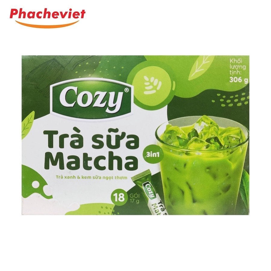 Cozy Trà Sữa Matcha hộp 10 gói x 17g