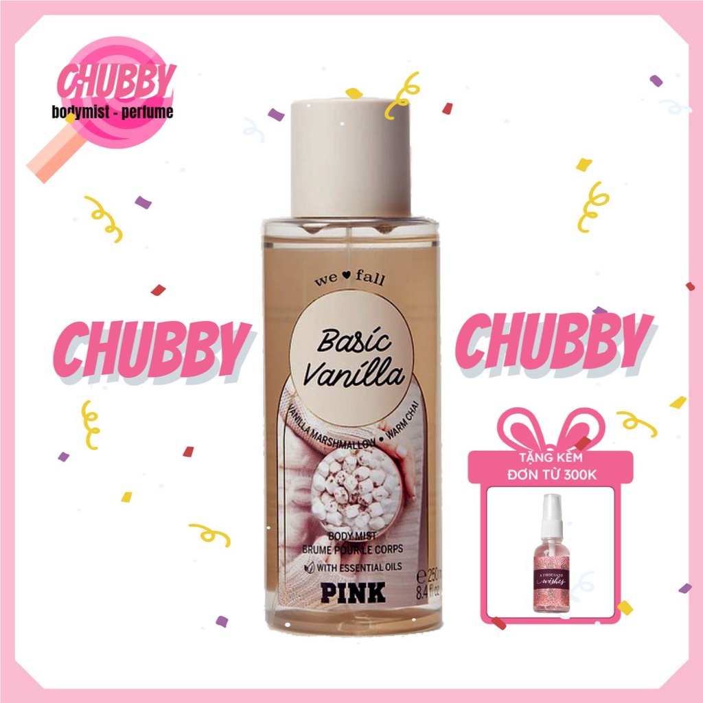 𝙘𝙝𝙪𝙗𝙗𝙮 - Xịt thơm toàn thân VICTORIA SECRET - BASIC VANILLA