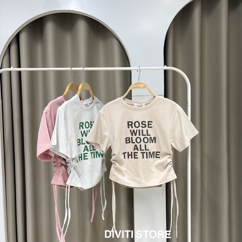 Áo rút dây chữ  ROSE WILL BLOOM