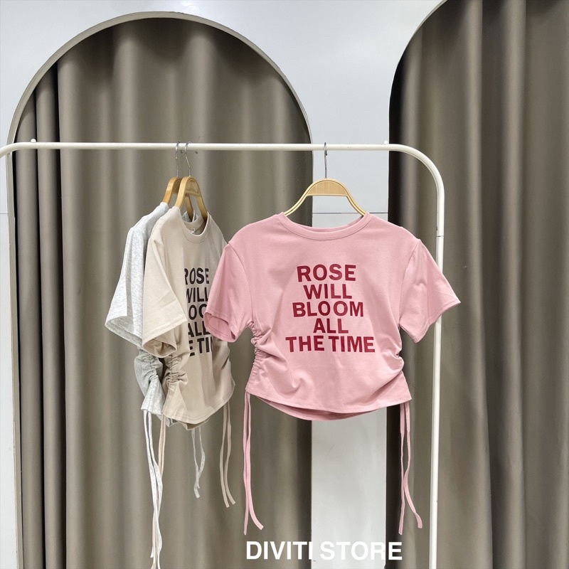 Áo rút dây chữ  ROSE WILL BLOOM