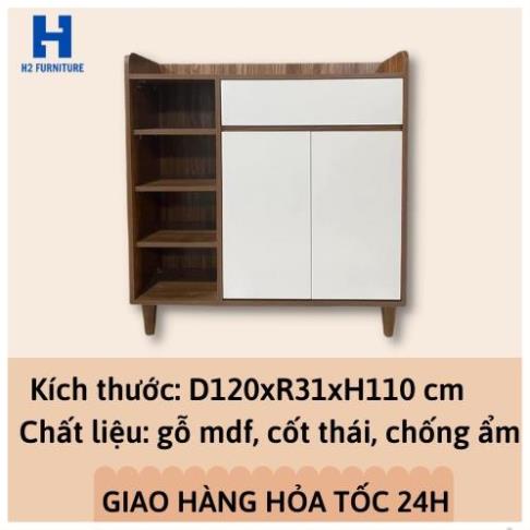 Kệ Tủ giày gỗ Mdf H2, tủ giày gỗ 2 cánh mở, 3 cánh mở hiện đại phủ melamin chống trầy, chống ẩm .
