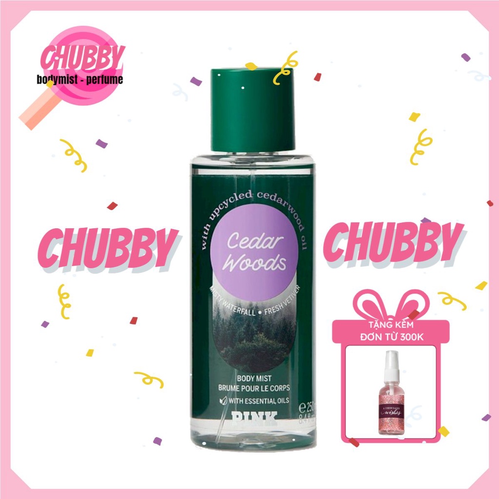 𝙘𝙝𝙪𝙗𝙗𝙮 - Xịt thơm toàn thân VICTORIA SECRET - CEDAR WOODS