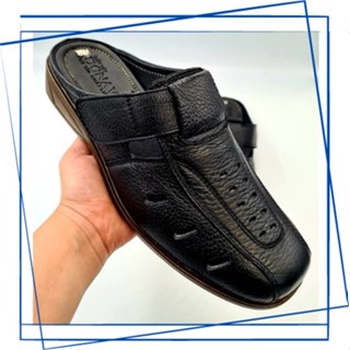  GIÀY LƯỜI NAM SABO DA BÒ XỊN NGUYÊN TẤM QUAI CÓ LỔ THOÁNG KHÍ ĐƯỜNG MAY CHẮC CHẮN. GLL 